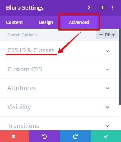 3-blurb-setting-advanced Вкладка Расширенные настройки модуля Blurb