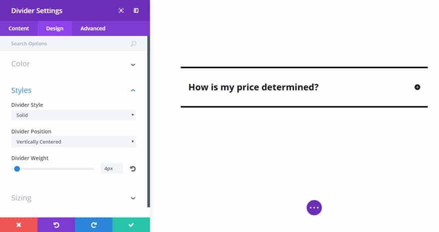 Модуль переключения Divi
