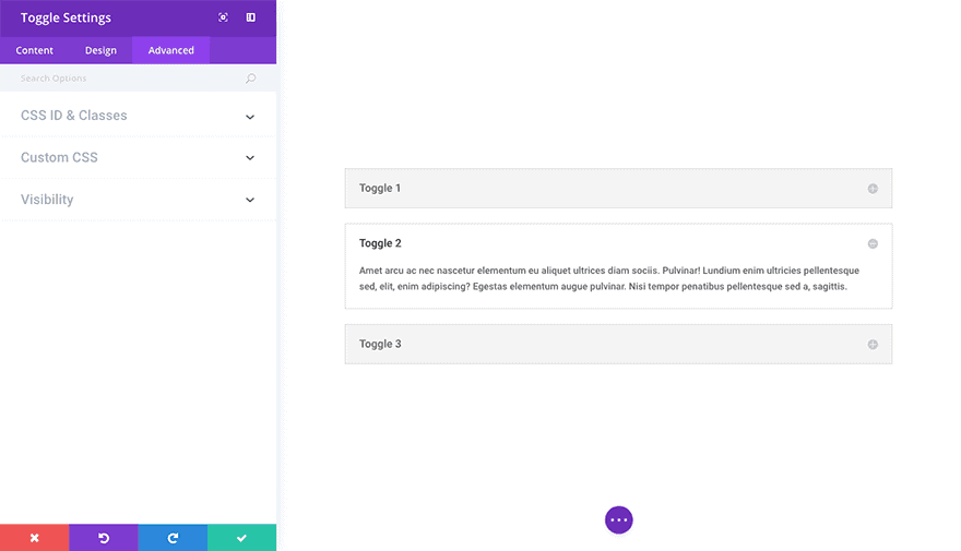 Модуль переключения Divi