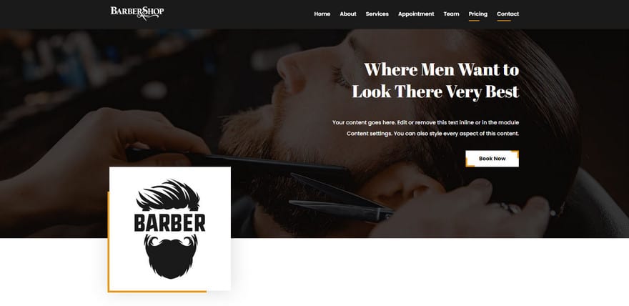 7 лучших дочерних тем Divi для барбершопа
