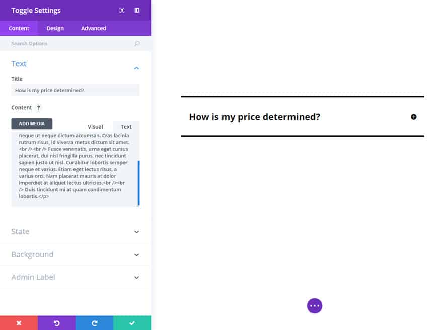 Модуль переключения Divi